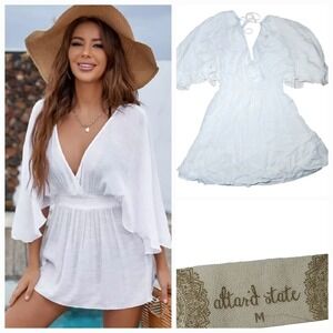 Anthropologie  altar'd state draping ruffled Tunic batwing Shirt size med‎ event
